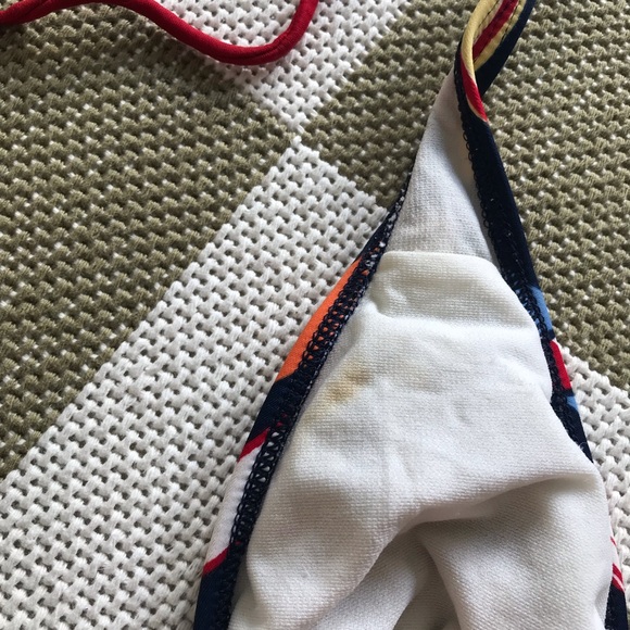 Vintage 2000’s Hilfiger Y2K Surfboard Print String Bikini Top - Picture 5 of 8